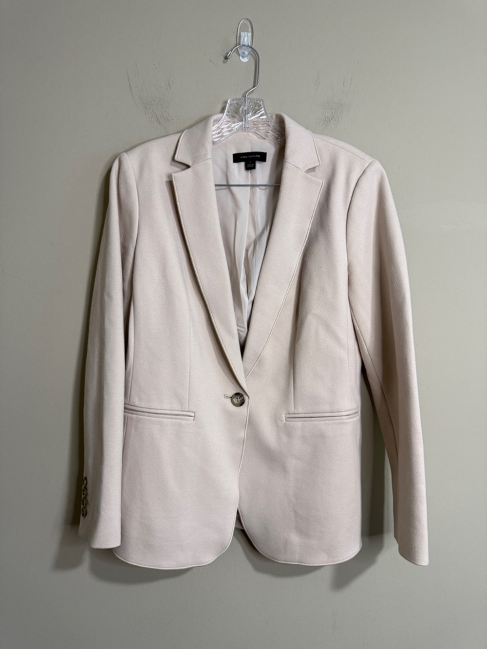 Ann Taylor Blush Sand Single-Button Blazer - Picture 4 of 9